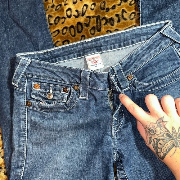True Religion Rainbow Stitch Straight Jeans – Women’s Size 27 - Picture 6 of 12